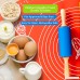KaraMona Silicone Rolling Pin And Mat & Bonus Cookie Cutters Set: Large Silicone Rolling Pin Mini Silicone Rolling Pin 1 Large Silicone Mat For Rolling Dough 2 Stainless Steel Cookie Cutters - B07837HHGH